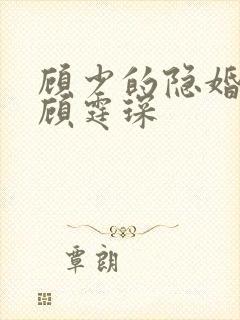 顾少的隐婚罪妻顾霆琛