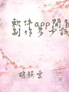 软件app开发制作多少钱