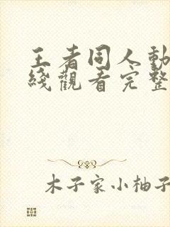 王者同人动漫在线观看完整版免费高