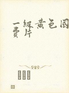 一级黄色国产免费片