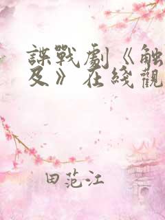 谍战剧《触不可及》在线观看