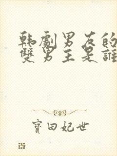 韩剧男友的秘密双男主是谁