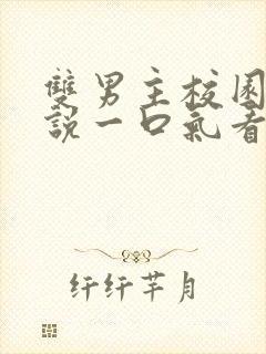 双男主校园文小说一口气看完