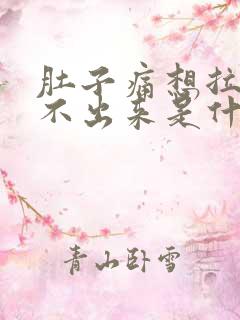 肚子痛想拉又拉不出来是什么原因