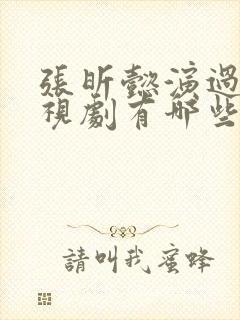 张昕懿演过的电视剧有哪些