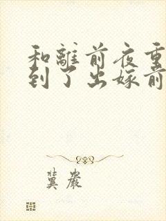 和离前夜重生回到了出嫁前