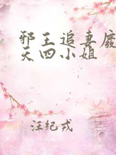 邪王追妻废材逆天四小姐