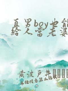 直男boy也能给人当老婆吗小说免费阅读