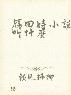 雁回时小说原著叫什么