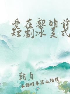 爱在黎明前升起短剧冰美式