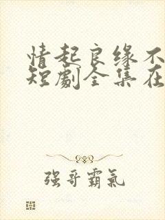 情起良缘不可窃短剧全集在线播放