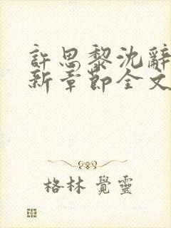 许思黎沈辞越最新章节全文免费阅读