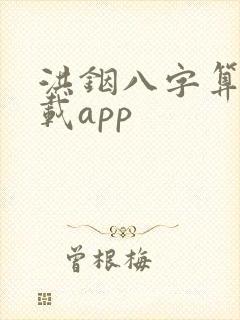 洪铟八字算命下载app