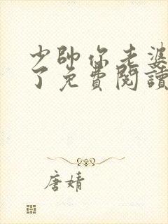 少帅你老婆又跑了免费阅读完整版