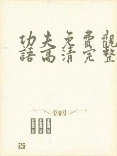 功夫免费观看国语高清完整版下载