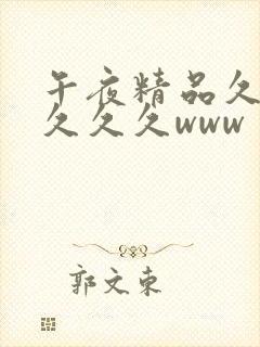 午夜精品久久久久久久www