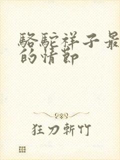 骆驼祥子最精彩的情节