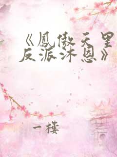 《凤傲天里黄毛反派沐恩》在哪里看