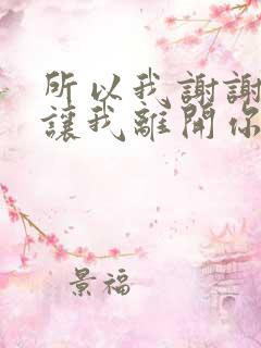 所以我谢谢你别让我离开你什么歌