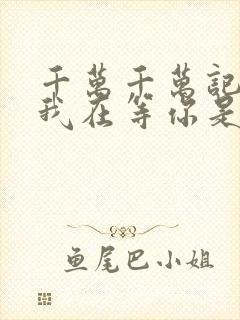 千万千万记得有我在等你是什么歌