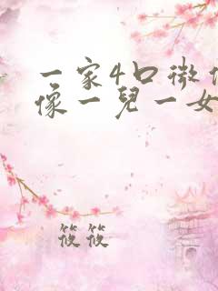 一家4口微信头像一儿一女