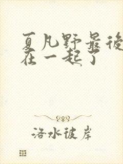 夏凡野最后和谁在一起了