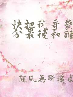 快把我哥带走时分最后和谁在一起了