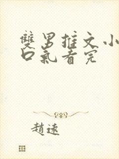 双男推文小说一口气看完