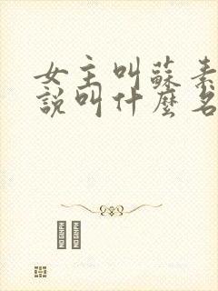 女主叫苏素的小说叫什么名字