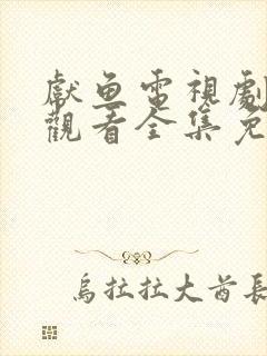 献鱼电视剧在线观看全集免费高清