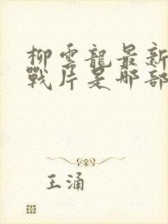 柳云龙最新的谍战片是哪部