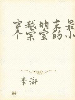 穿越明末最后一个宗室的小说