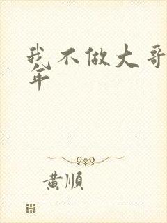我不做大哥好多年