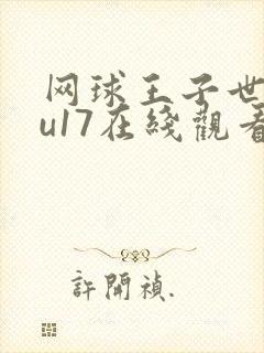 网球王子世界赛u17在线观看