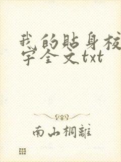 我的贴身校花唐宇全文txt