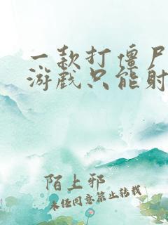 一款打僵尸的老游戏只能射击