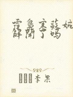 霍枭寒苏婉误会解开了吗