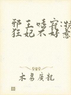 邪王嗜宠:特工狂妃不好惹