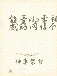 能看vip电视剧的网站全网