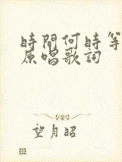 时间何时等过谁原唱歌词