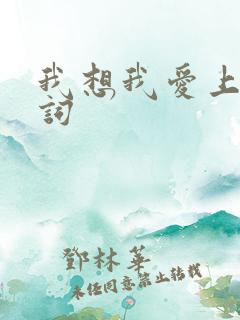 我想我爱上你歌词