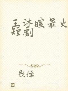 王沐暄最火十部短剧