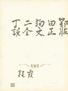 丁二狗田鄂茹小说全文正版免费阅读