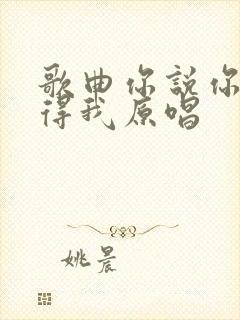 歌曲你说你会记得我原唱