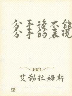 分手后不能挽回分手的表现