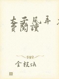 太子 风弄 免费阅读