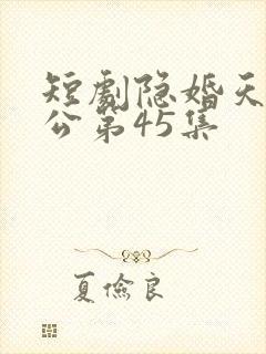 短剧隐婚天价老公第45集