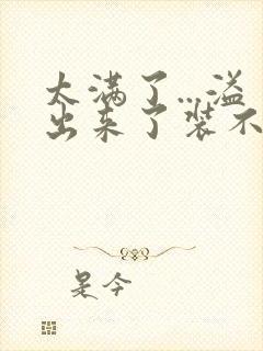 太满了...溢出来了装不下了