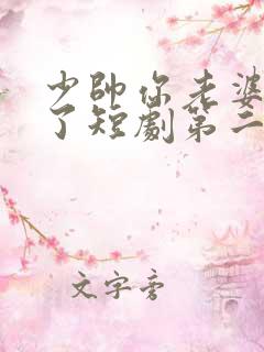 少帅你老婆又跑了短剧第二季