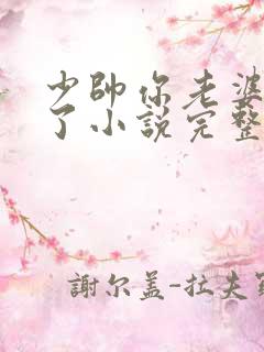 少帅你老婆又跑了小说完整版txt